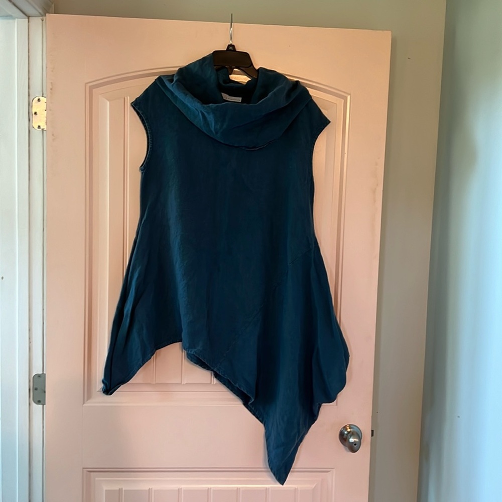 Bryn Walker Teal Asymmetrical Tunic